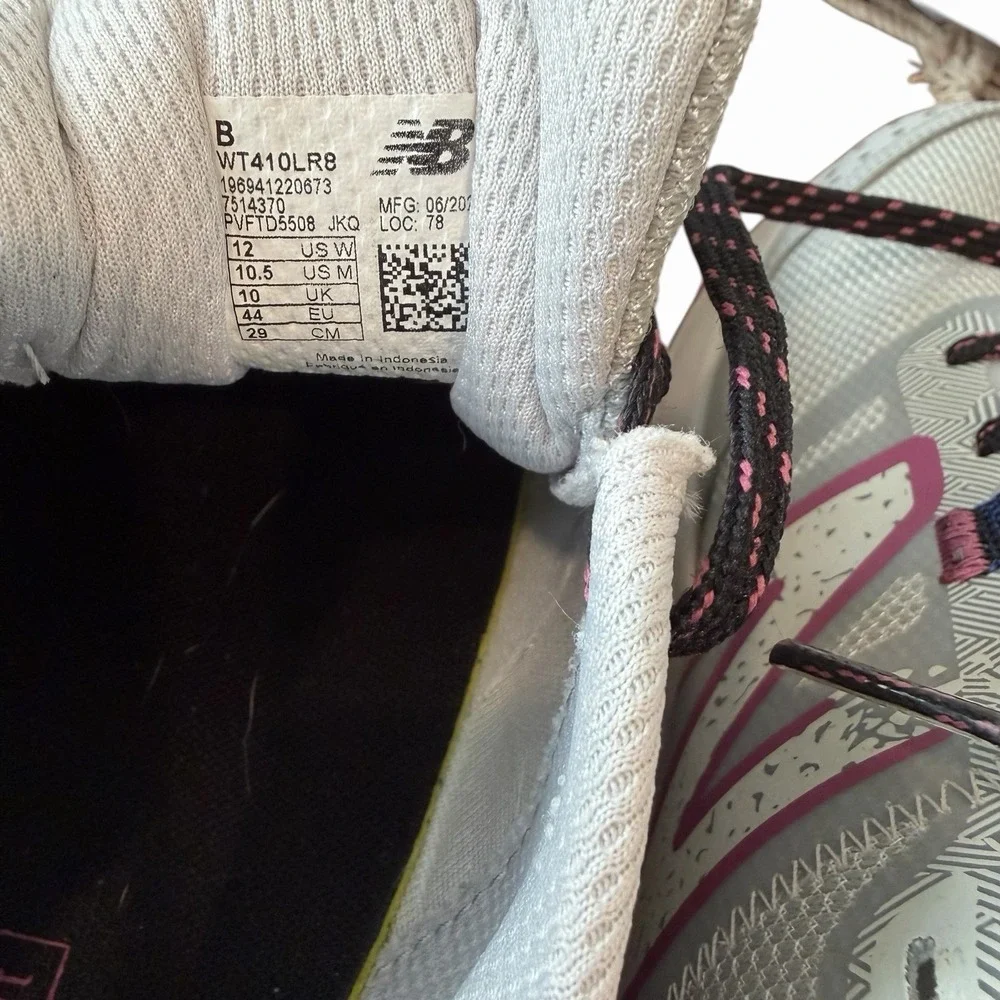 New Balance Unisex WT410LR8 Gray T410 Comfort Size 12W 10.5M Trail Running Shoes